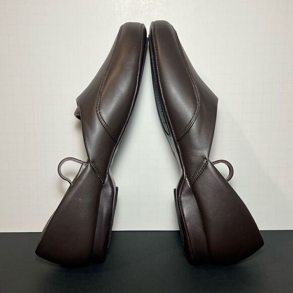 Mens DR. LEONARDS Brown Leather Slip On Comfort Flats / Size 10 Medium - Picture 7 of 9